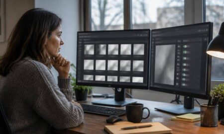 Editore digitale controlla le impostazioni di visibilità di un sito web