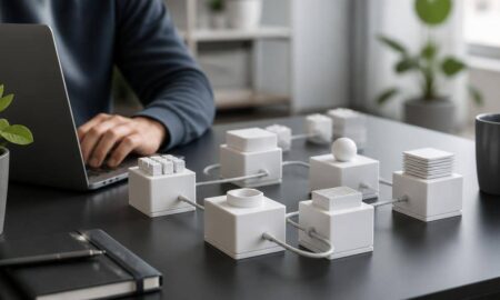 Moduli tecnologici collegati tra loro rappresentano strumenti software interoperabili.